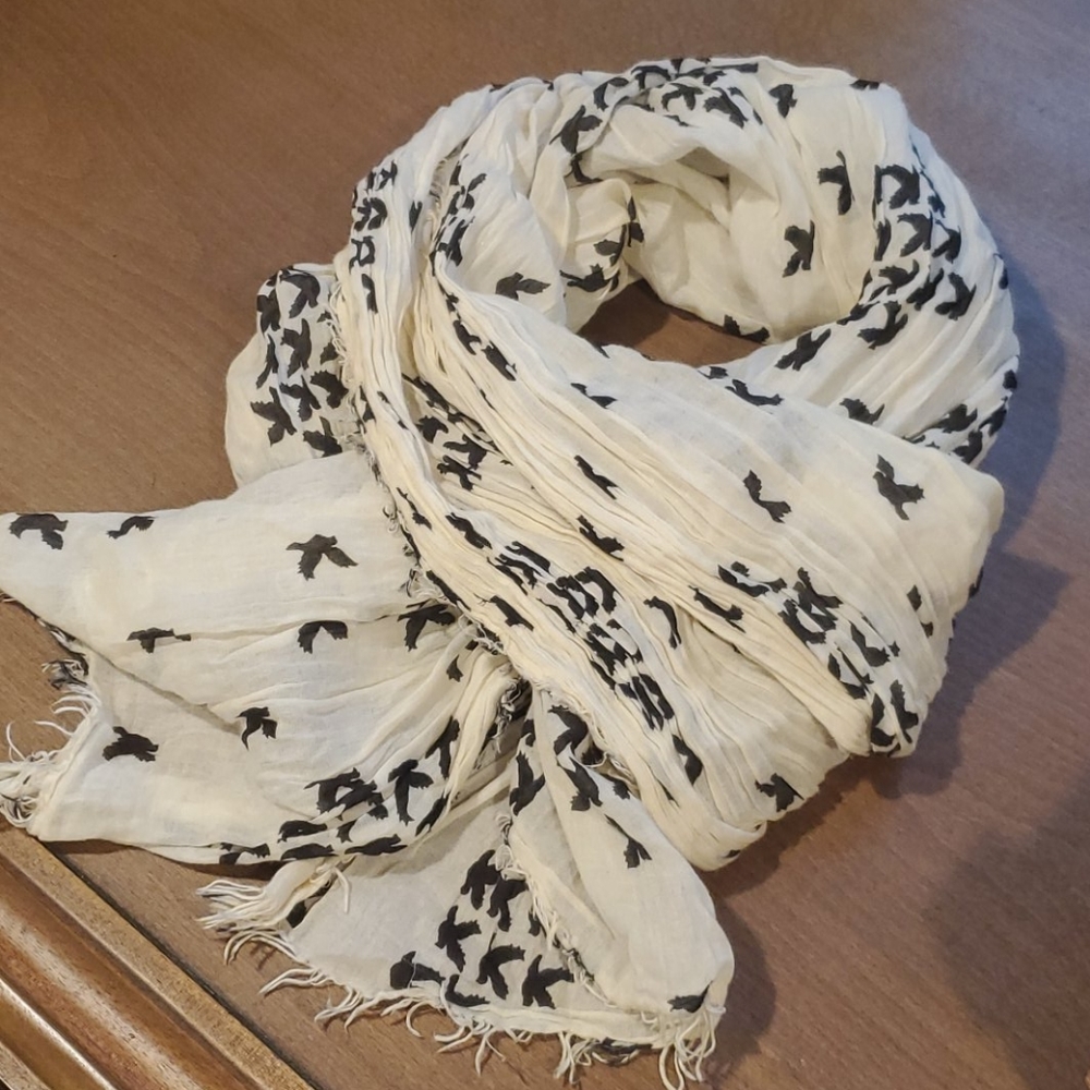 Bird print scarf